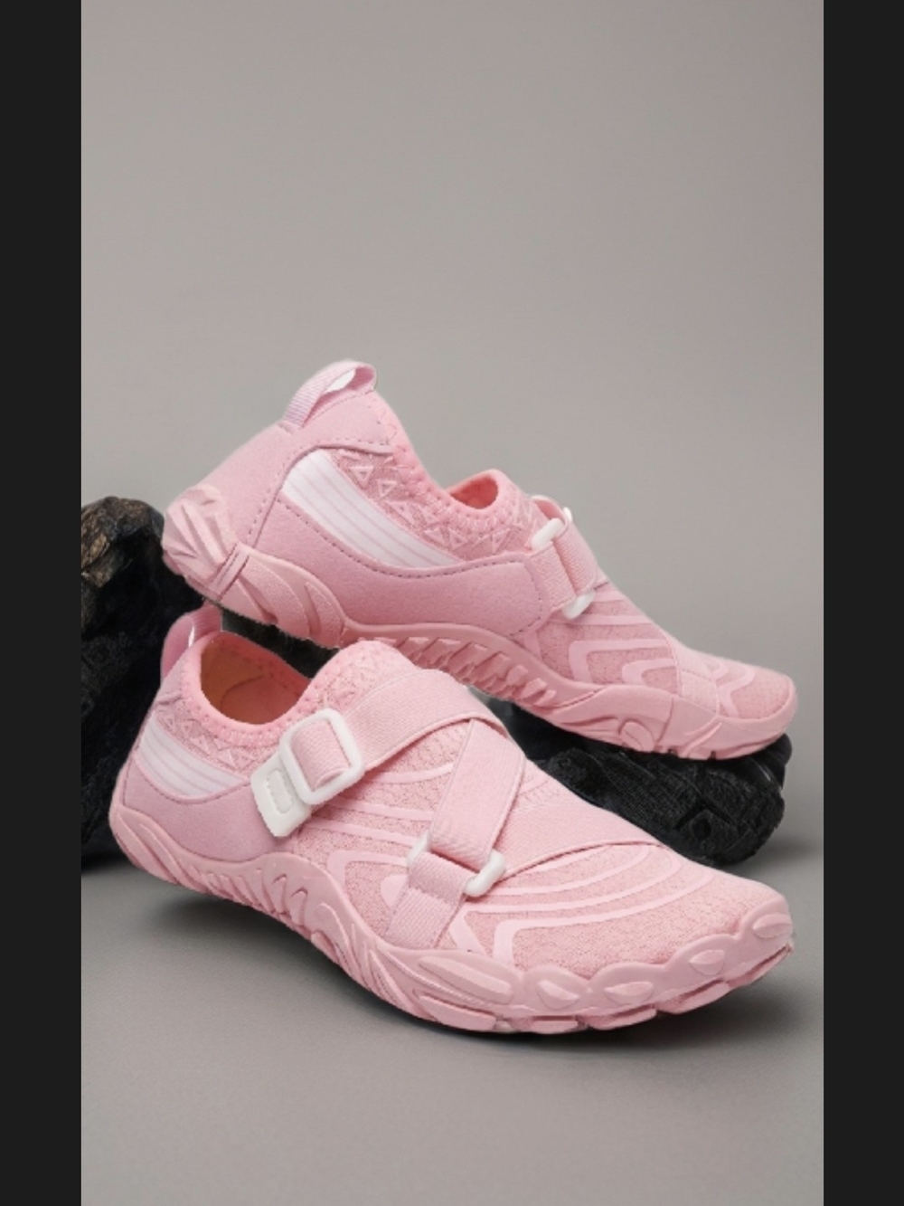 Unlisted Pink Slip-On Athletic Sneakers with Adjustable Strap 6